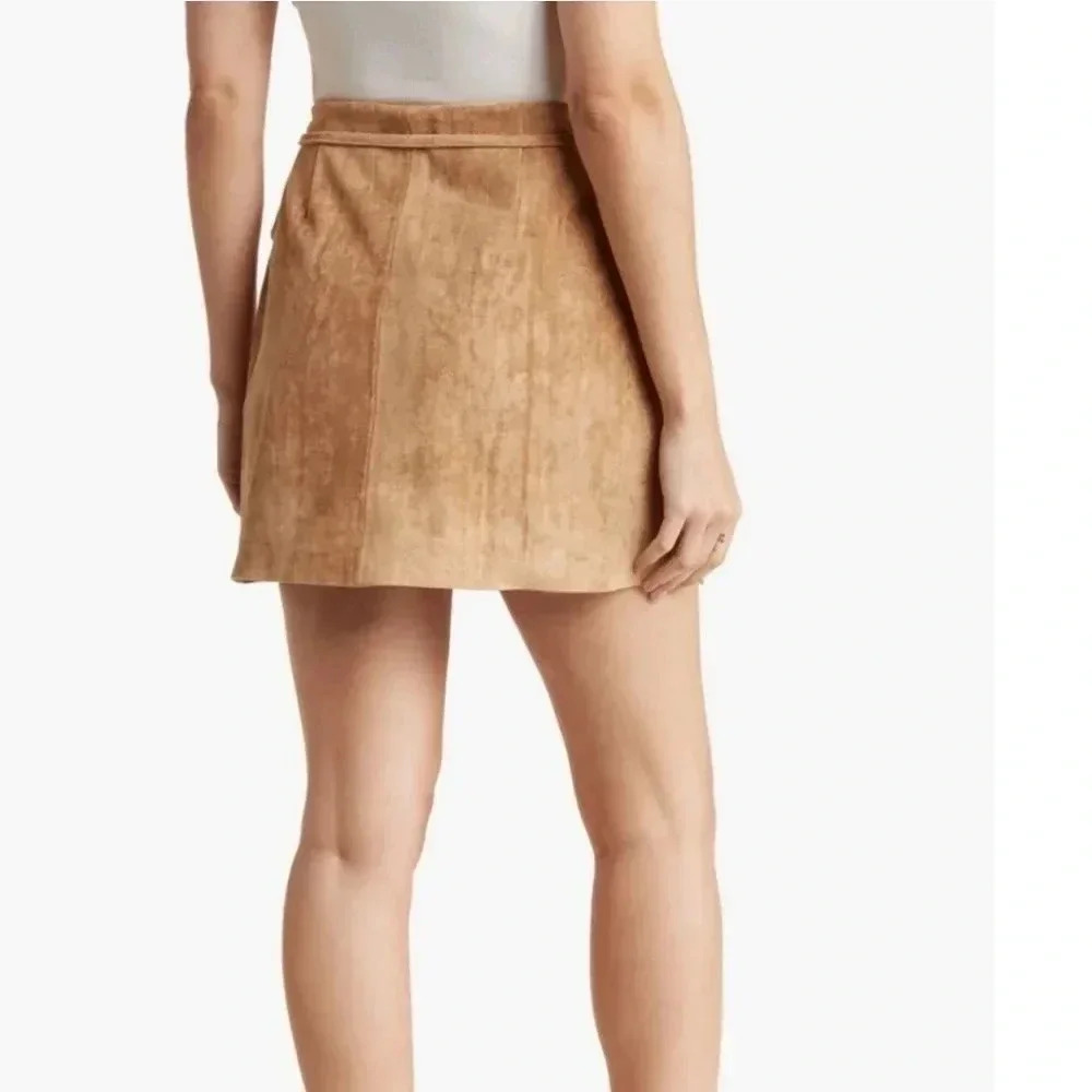 Blank NYC Faux Suede Wrap Mini Skirt NWT - Picture 2 of 8